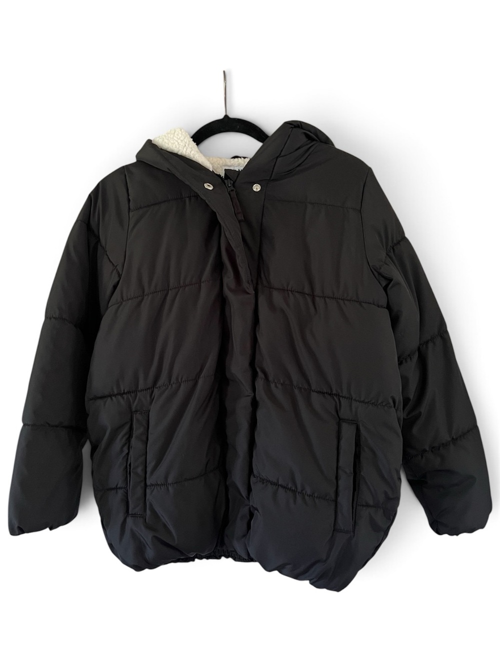 Old Navy Black Hooded Kids Puffer Coat